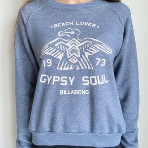 Blue billabong crew neck